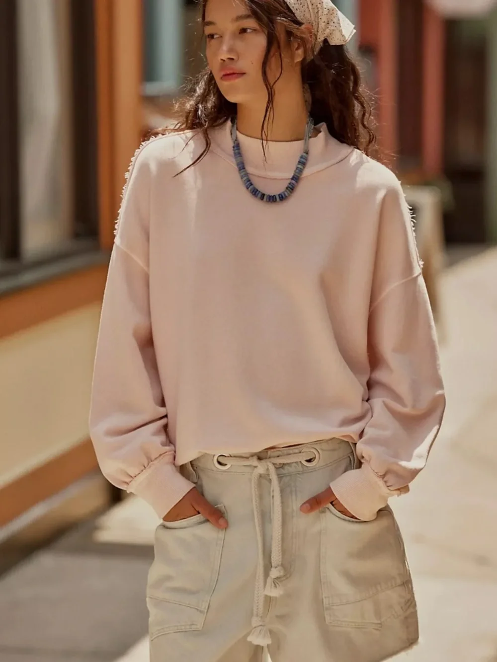PALM SPRINGS PULLOVER MAUVE CHALK
